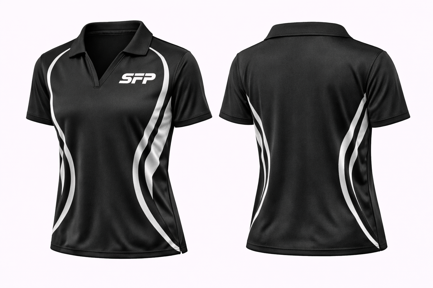 LADIES CLASSIC OPEN V-NECK POLO