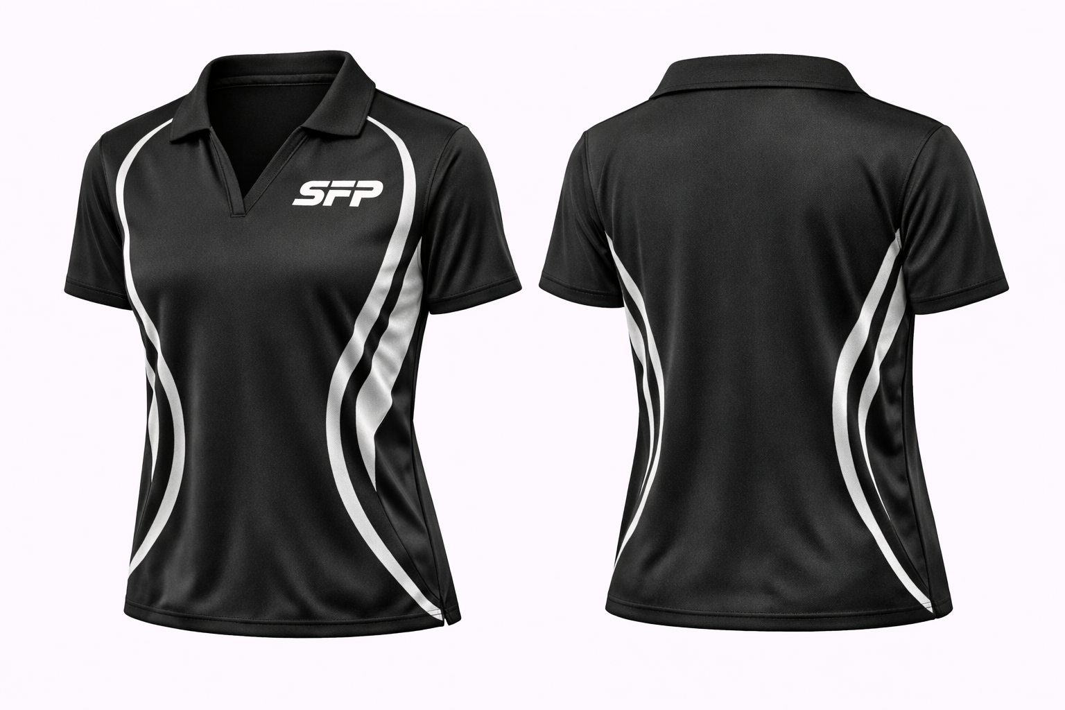 LADIES CLASSIC OPEN V-NECK POLO