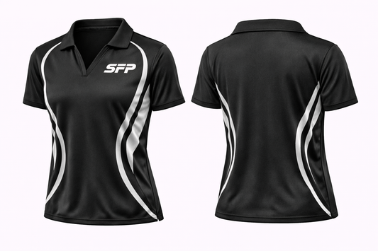 LADIES CLASSIC OPEN V-NECK POLO