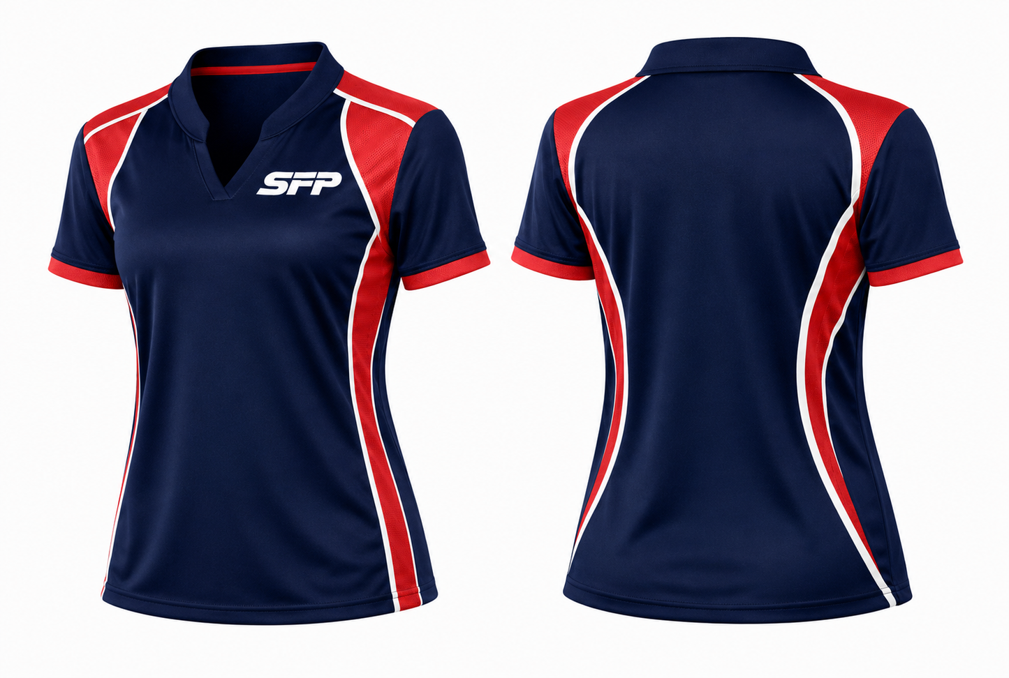 LADIES ELITE OPEN V-NECK POLO